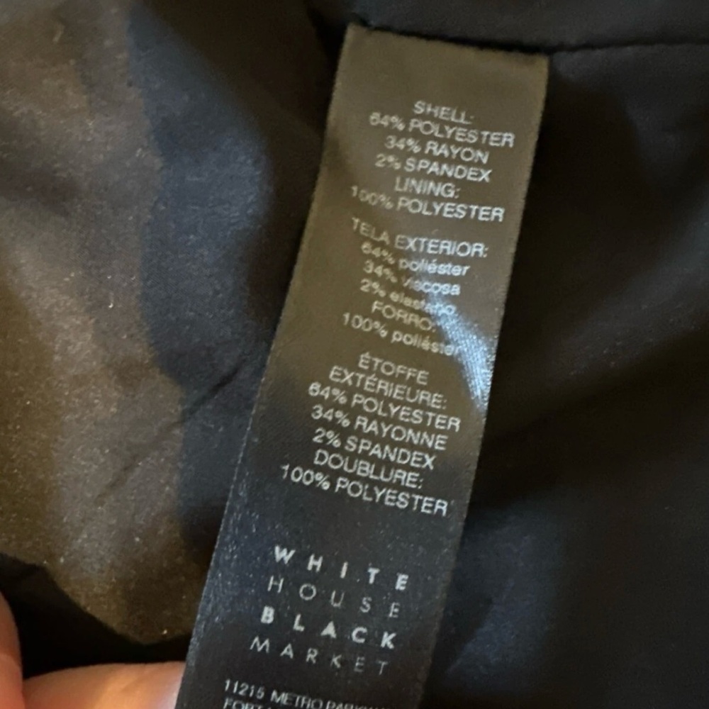 White House Black Market Moto Jacket Women Sz 8 Gray Merlot Plaid Cropped Lined - Picture 8 of 14